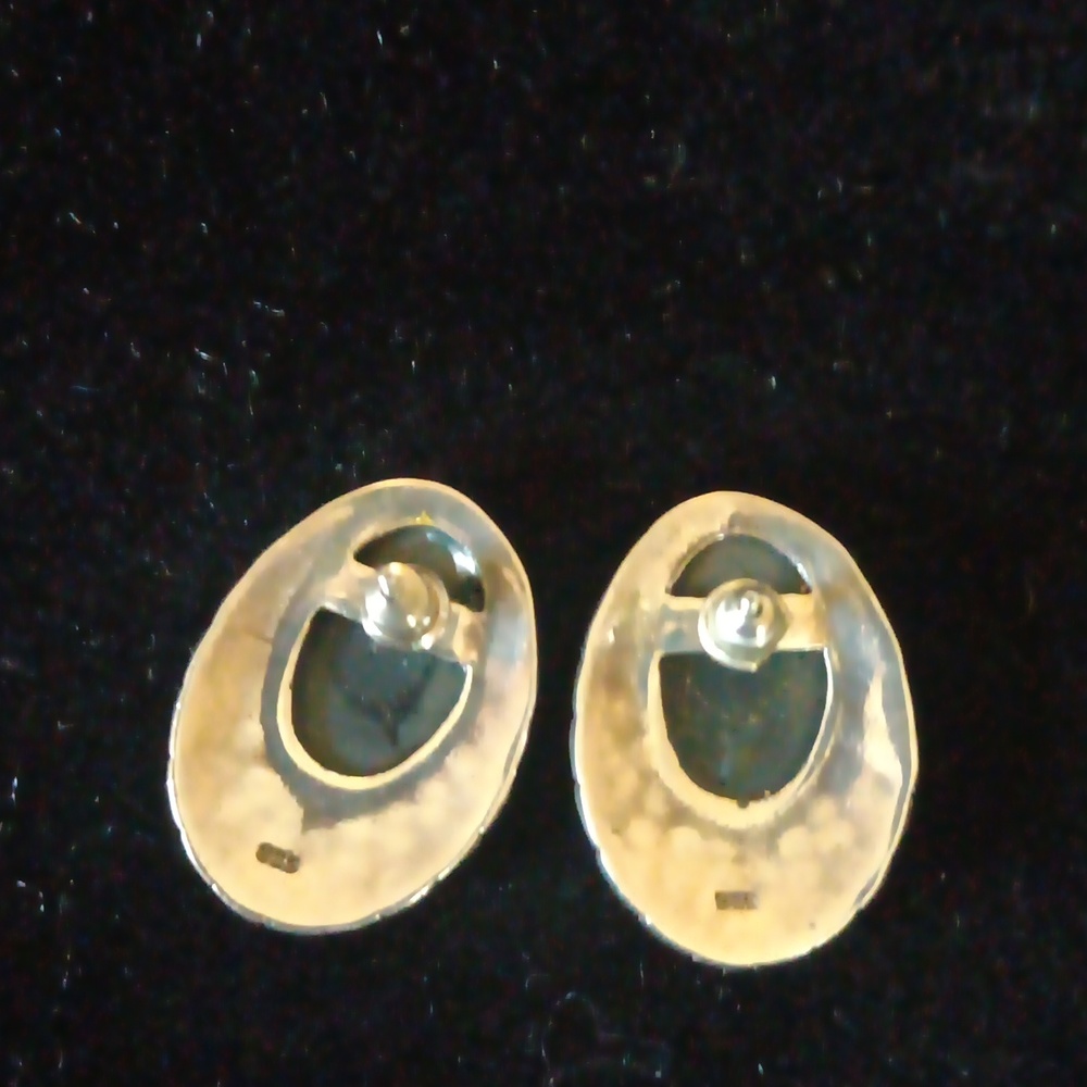 Vintage Agate Sterling Silver 925  Earings - Picture 4 of 4